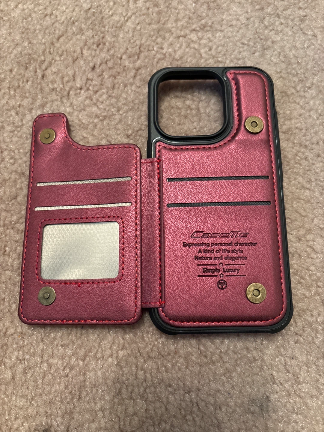 CaseMe Folio Wallet Phone Case Pink - photo 2