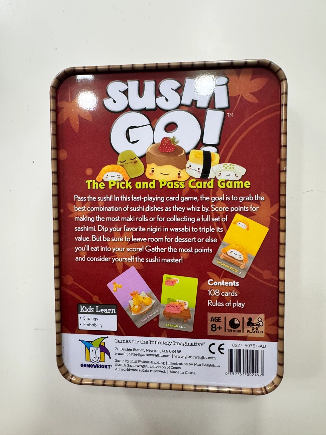 Sushi Go! The Pick and Pass Card Game Tin - photo 2