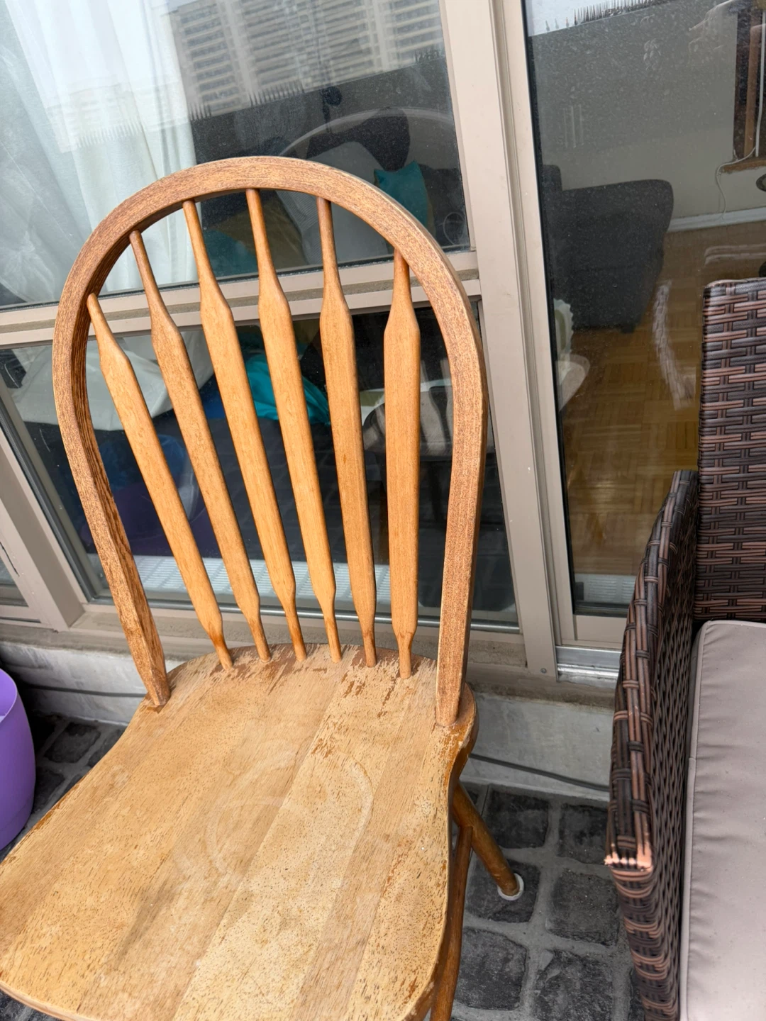 Wooden Spindle Back Chair $10 each - photo 2