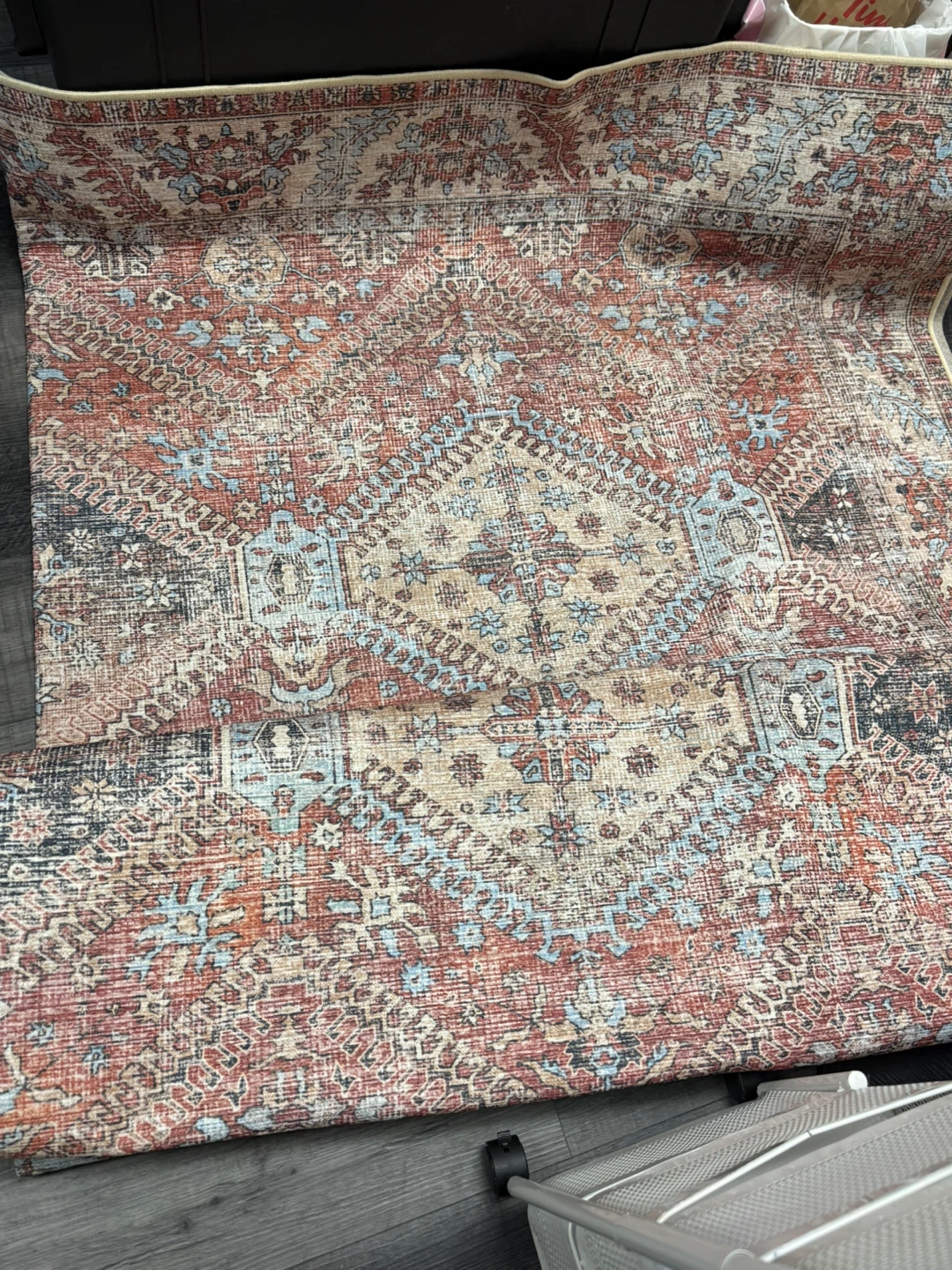 Distressed Medallion Area Rug - photo 2