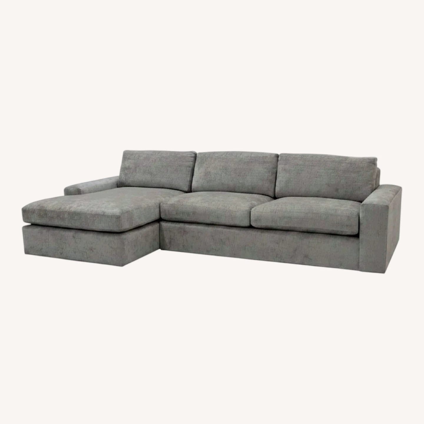 Macy's Gray Chaise Lounge Sofa.