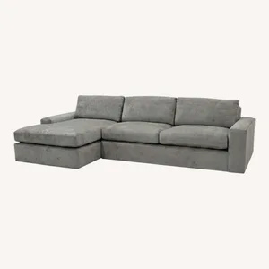 Macy's Gray Chaise Lounge Sofa.