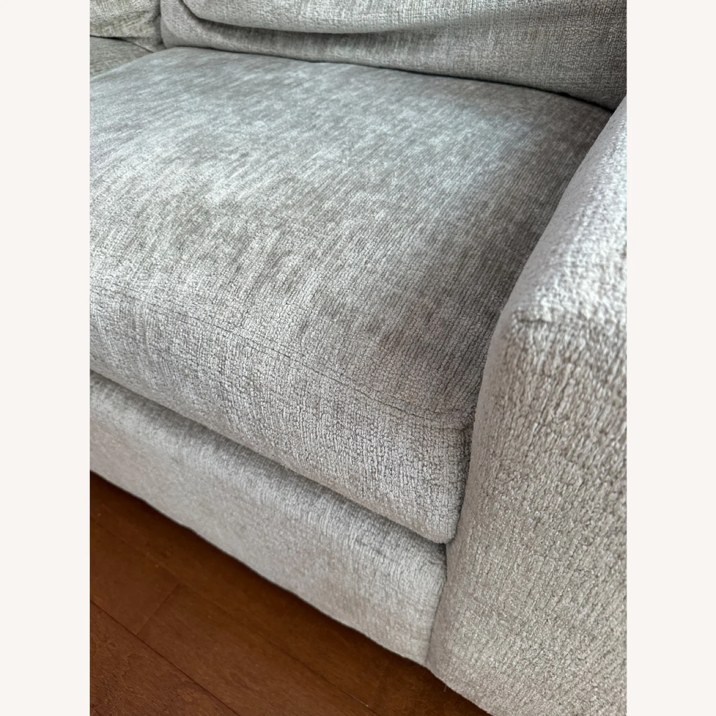 Macy's Gray Chaise Lounge Sofa. - photo 2