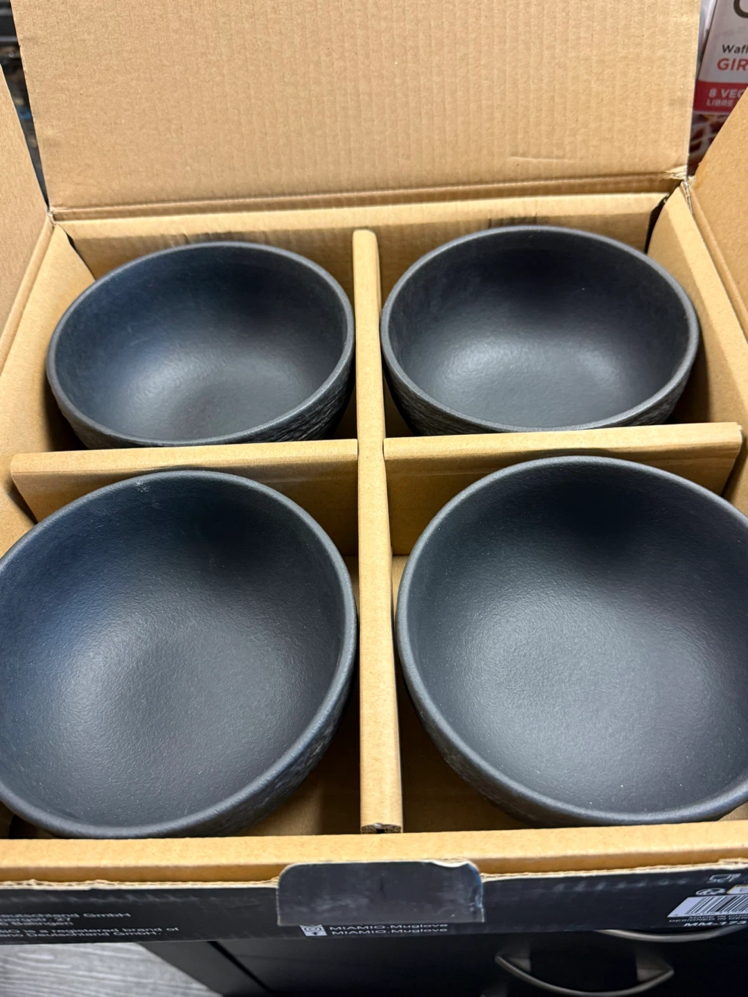 MIAMIO Oasis Ceramic Bowls - Set of 4 - Black - photo 2