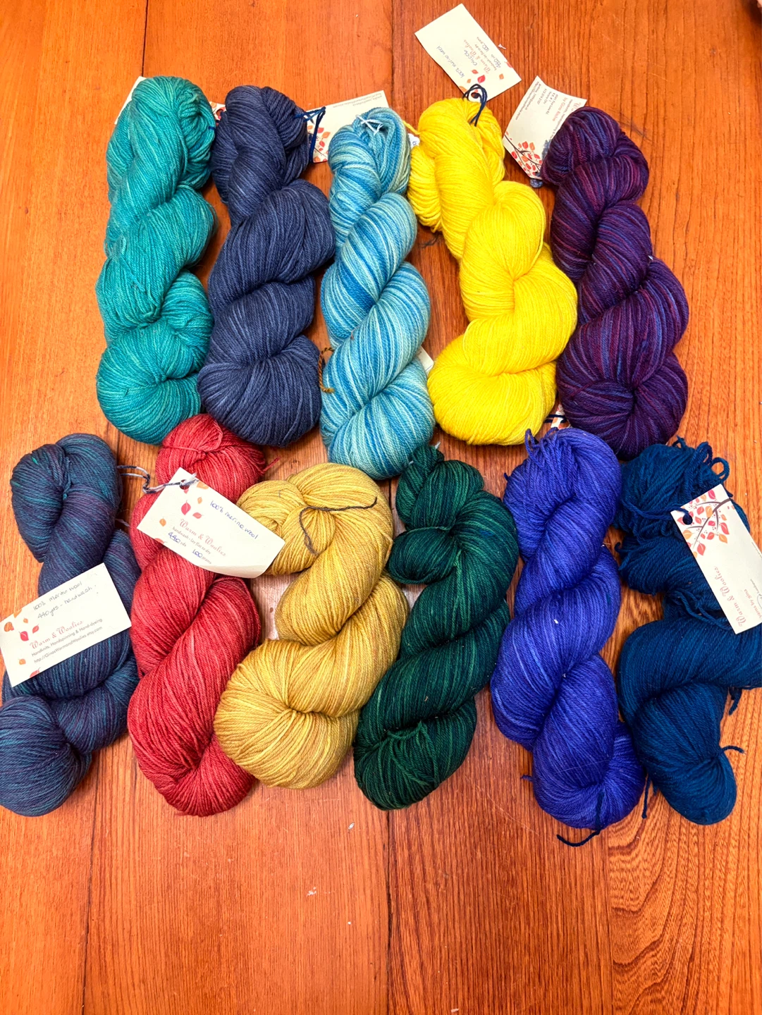 11 skeins of 100% Merino Wool/Yarn