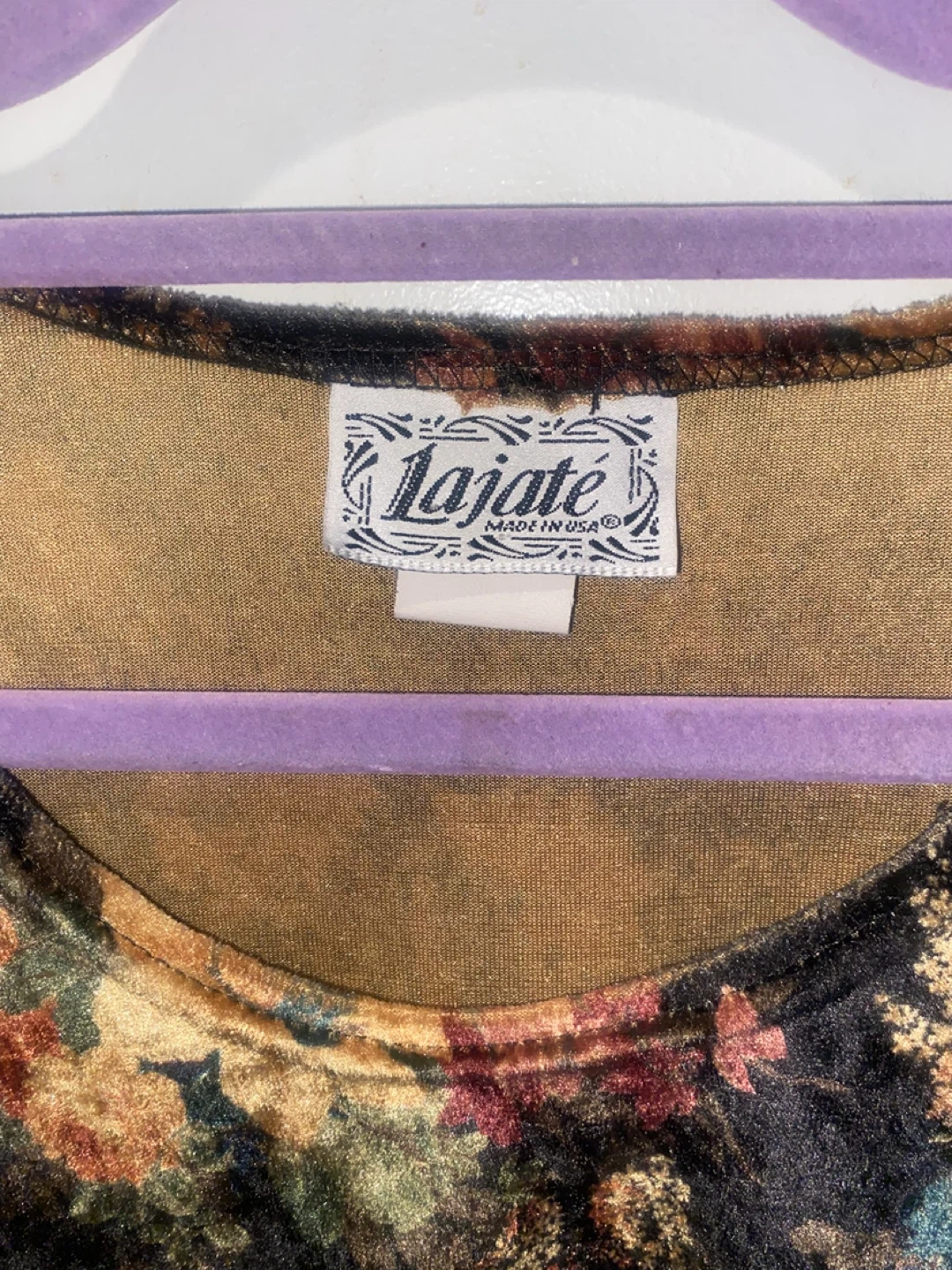 Lajate Velvet Floral Long Sleeve Top - Medium - photo 3