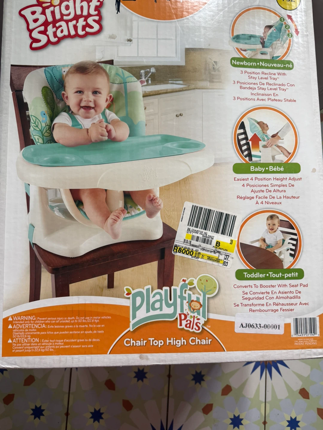 Bright Starts Playful Pals Chair Top High Chair
