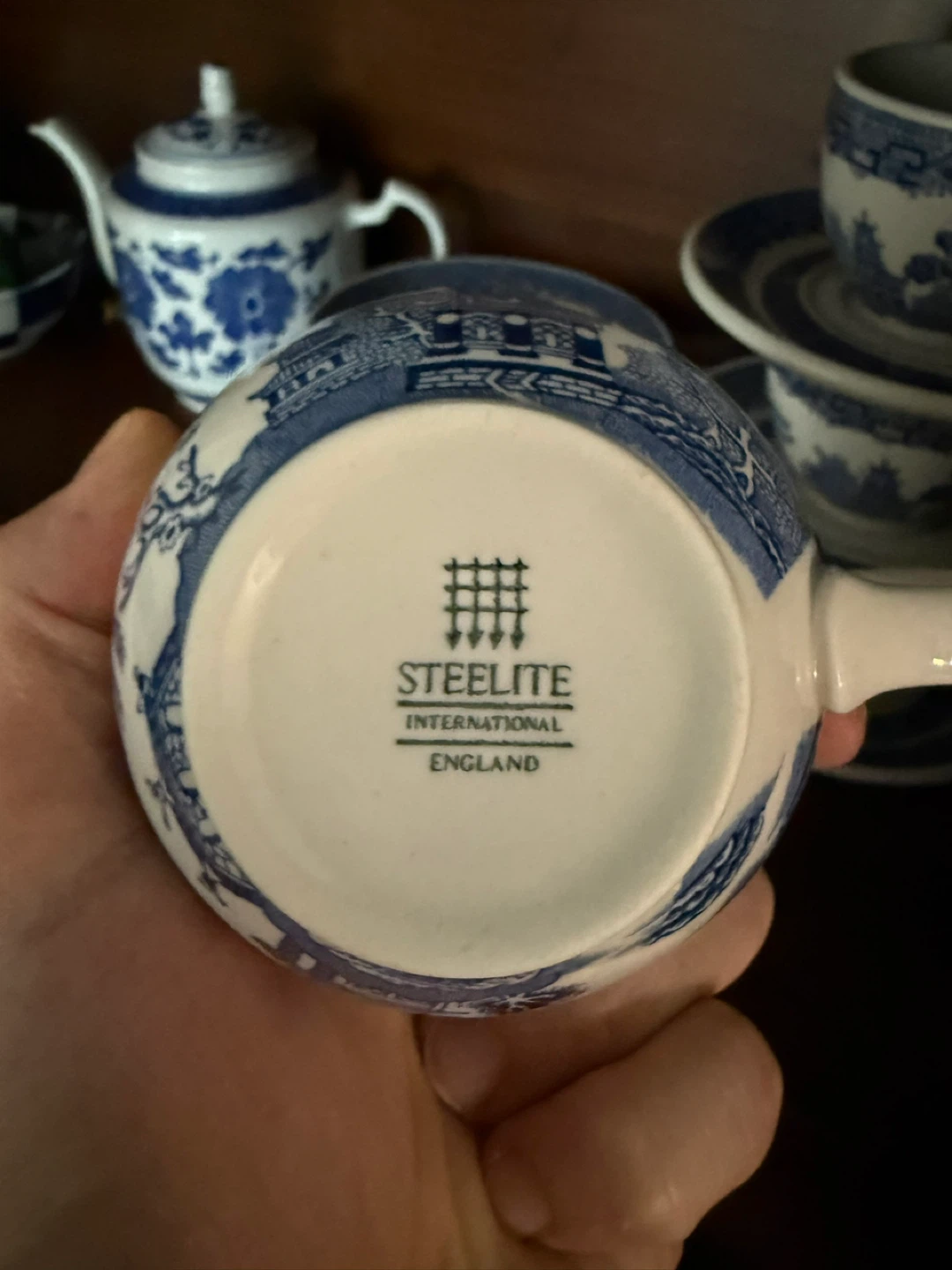 Vintage Blue & White Tea Set – Steelite International England - photo 2