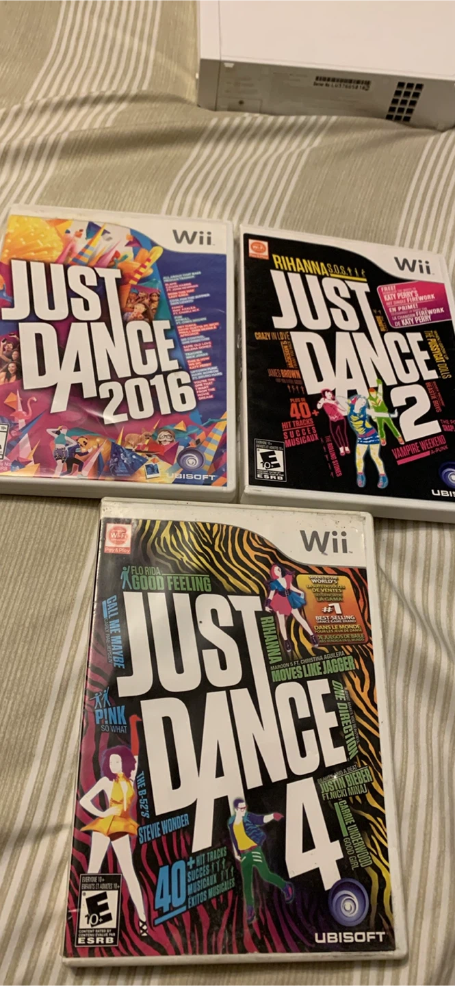 Wii Just Dance Video Games - 2, 4, and 2016