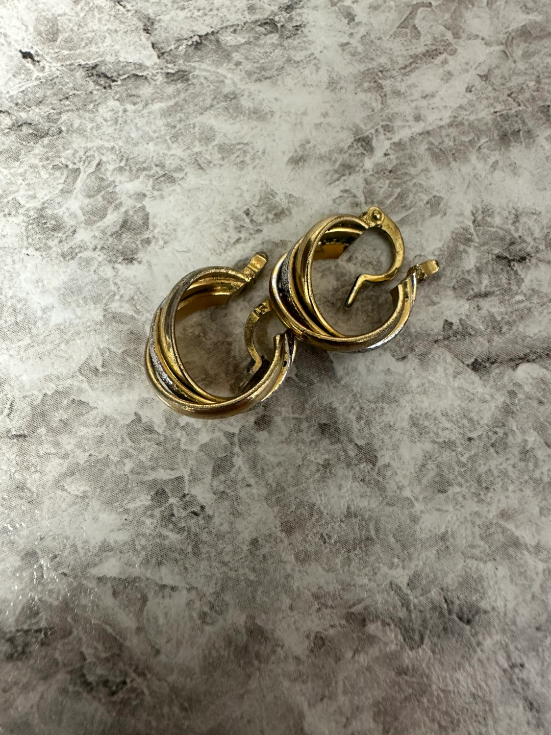 18k Real gold hoop earrings