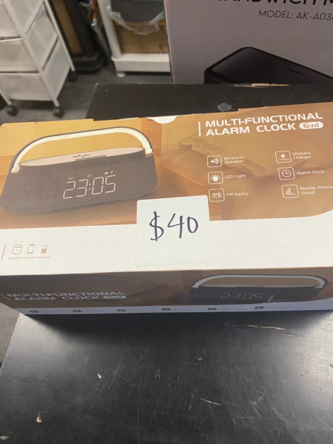 Multi-functional Alarm Clock with Wireless Charger
