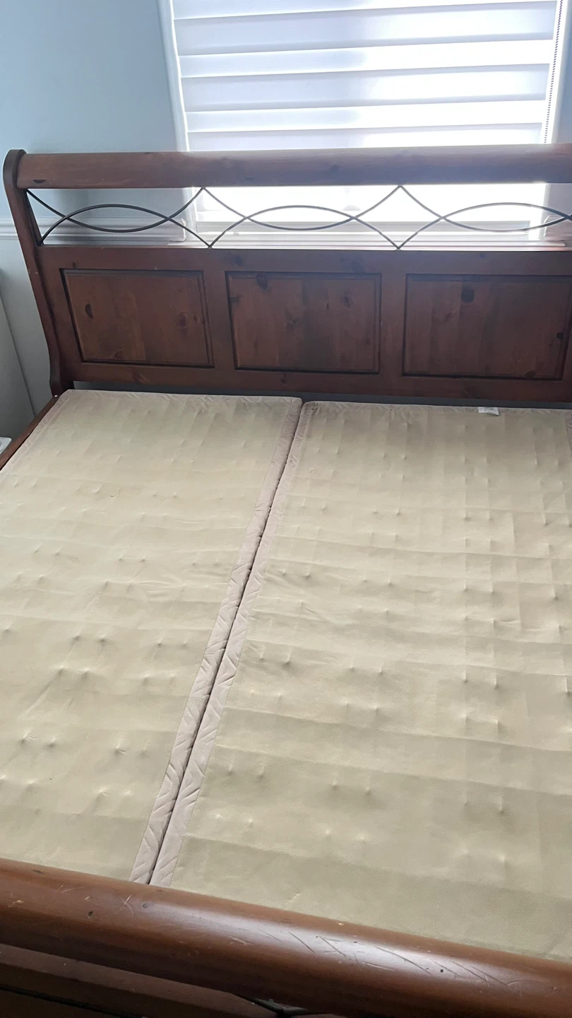 Wooden Sleigh Bed Frame - photo 2
