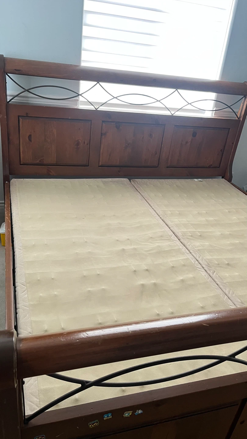 Wooden Sleigh Bed Frame
