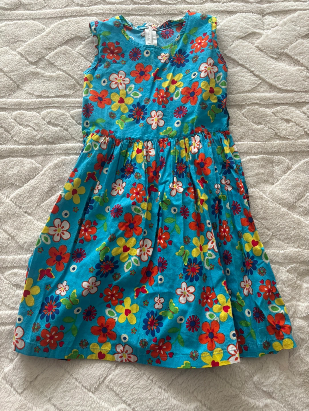 Blue Floral Sleeveless Dress Size 150/76