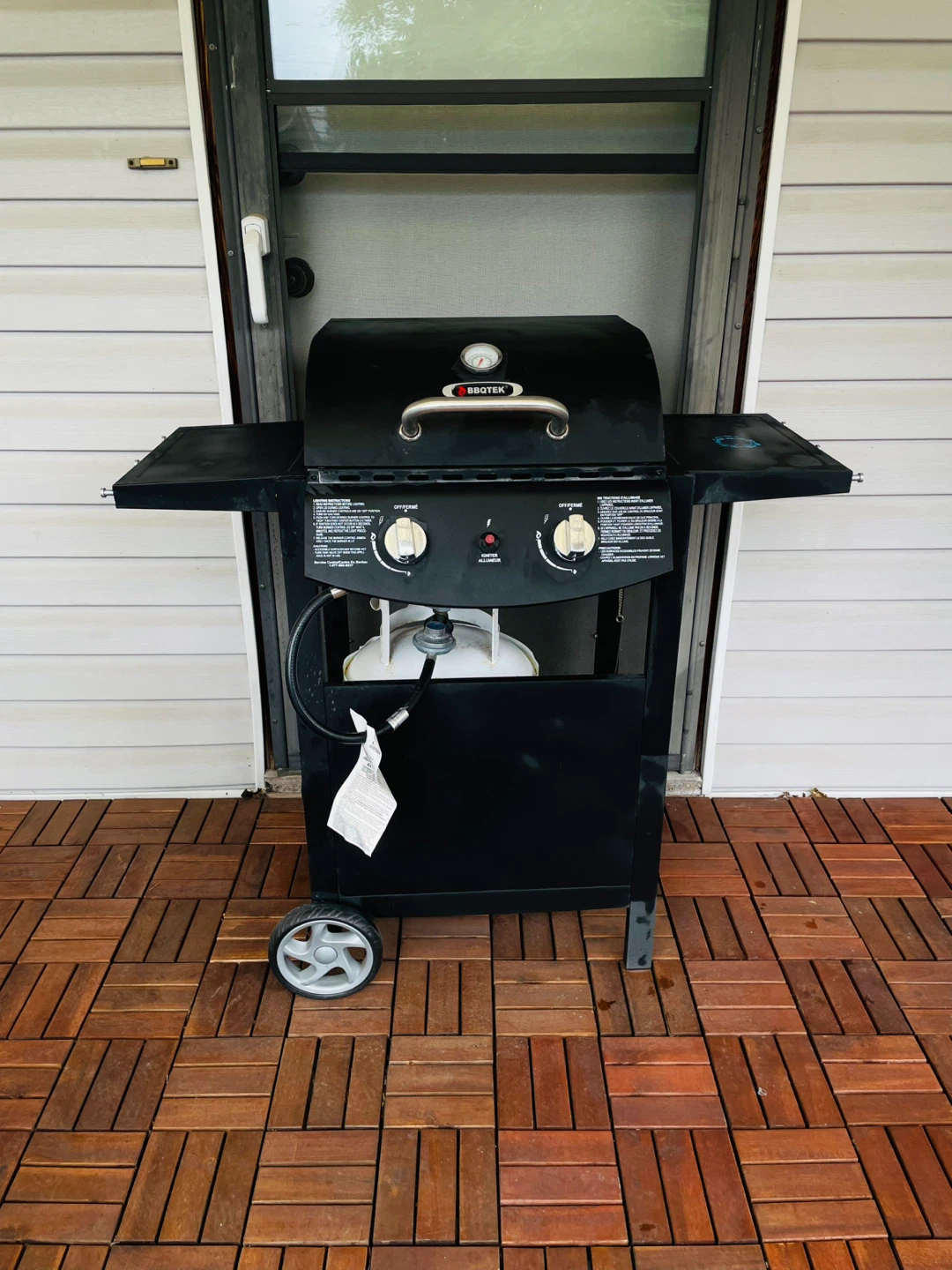 Backyard Grill with Propane Tank