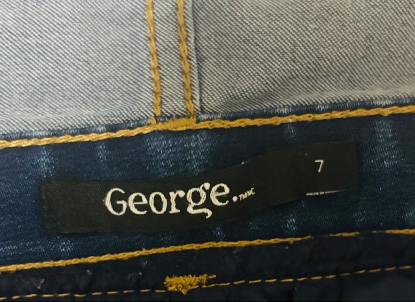 George Girls Denim Pinafore Dress Size 7 - photo 2