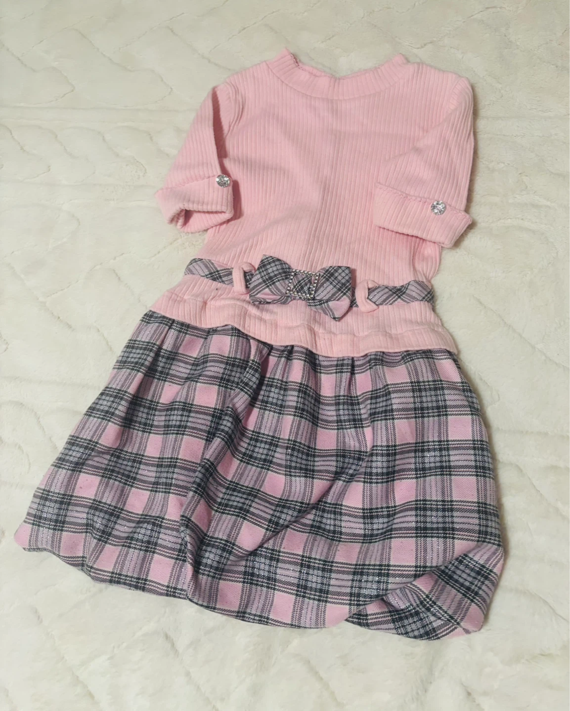 Marc & Maddie Girls Size 6X Pink Plaid Dress
