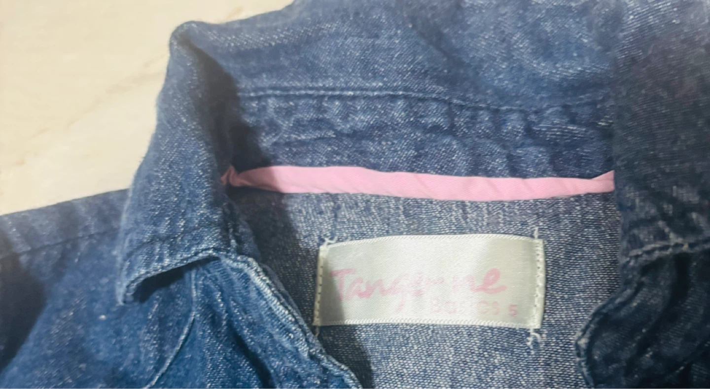 Tangerine Girls' Denim Butterfly Dress Size 5 - photo 2