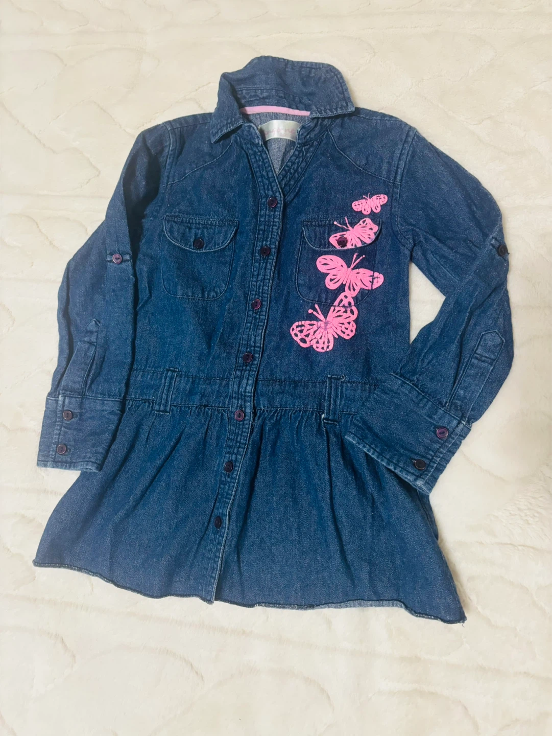 Tangerine Girls' Denim Butterfly Dress Size 5