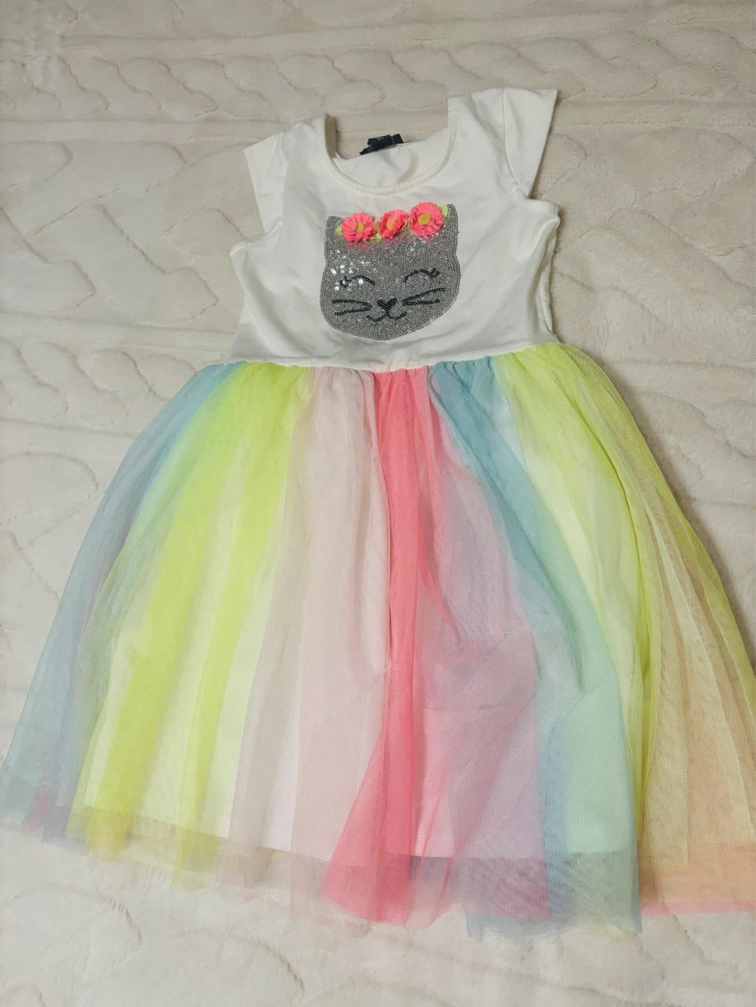Zunie Girls Cat Sequin Tulle Dress Size 6