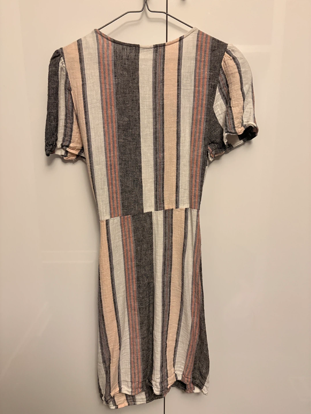 Dex Striped Wrap Dress with Tie - photo 3