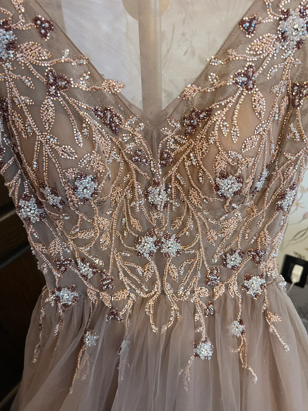 Beaded Tulle Prom Dress - photo 4