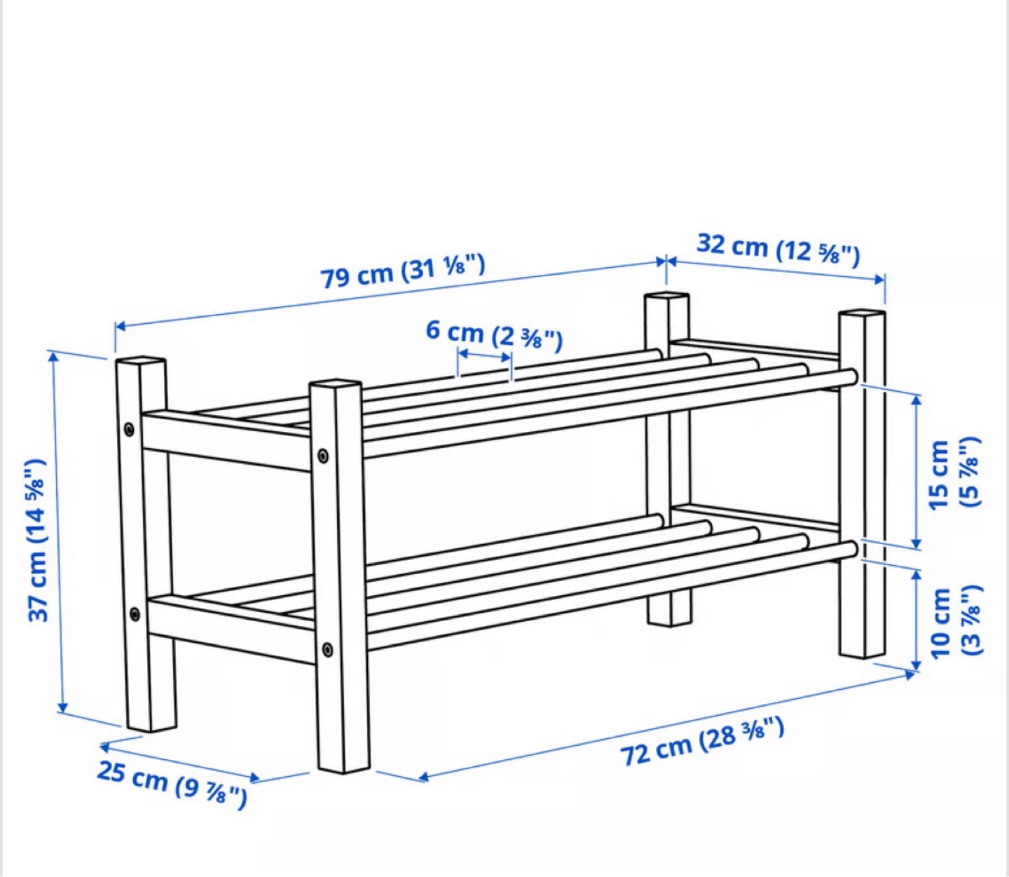White 2-Tier Shoe Rack - photo 4