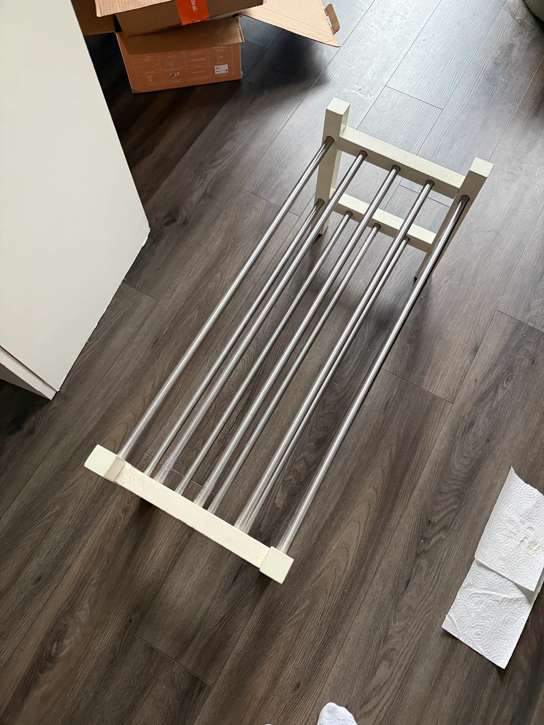 White 2-Tier Shoe Rack - photo 3