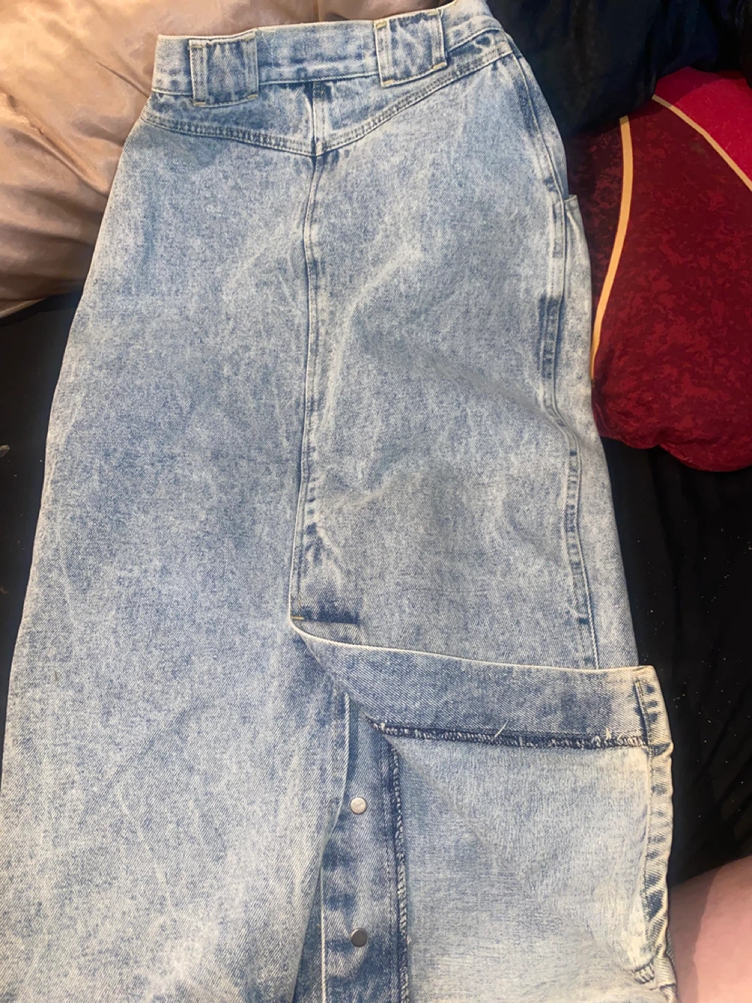 DeadStock Nathalie B. Women's Snow Acid Wash Denim Skirt - photo 5