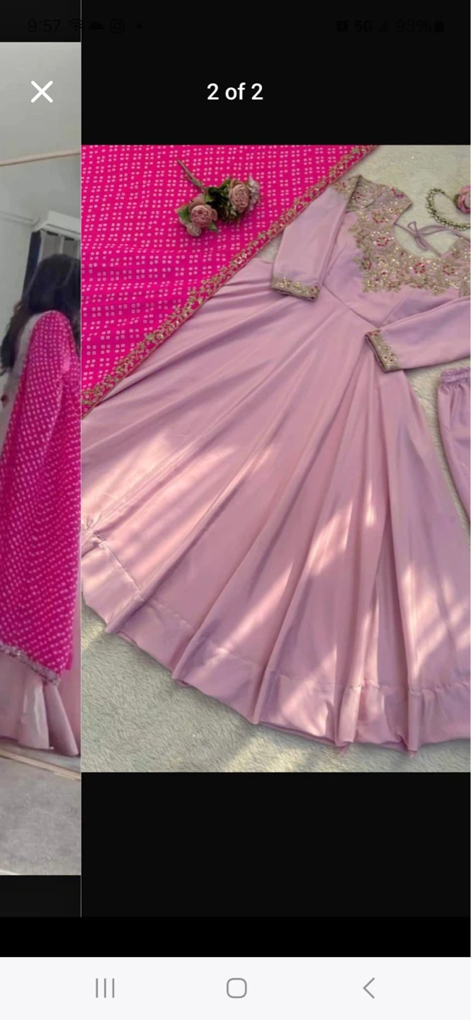 Pink Anarkali Suit with Dupatta