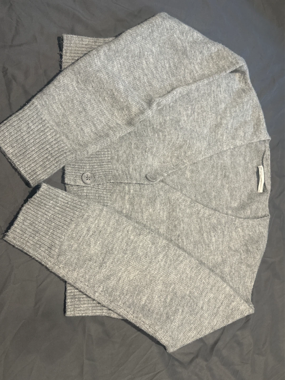 OAK + FORT Gray Cardigan Sweater