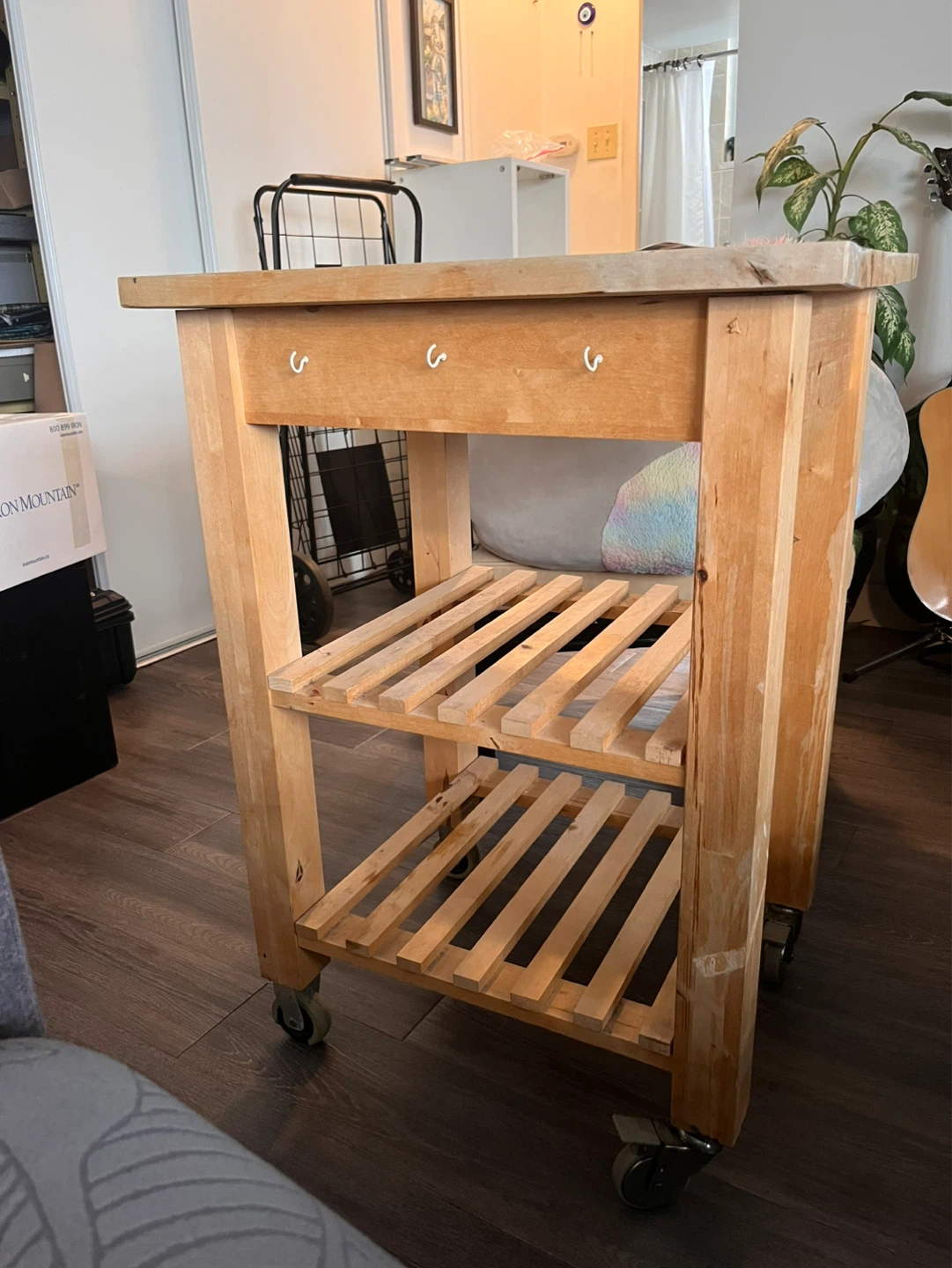 Customized Wooden Kitchen Cart