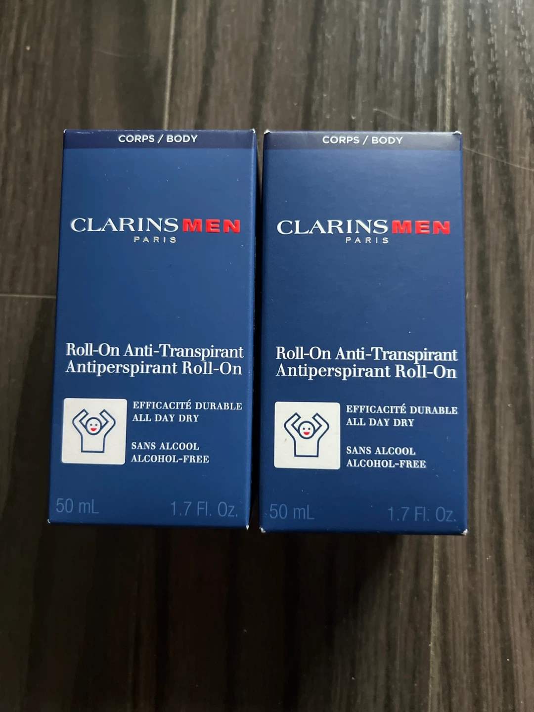 Clarins Men Anti-Transpirant Roll-On Deodorant (2x 50 mL)