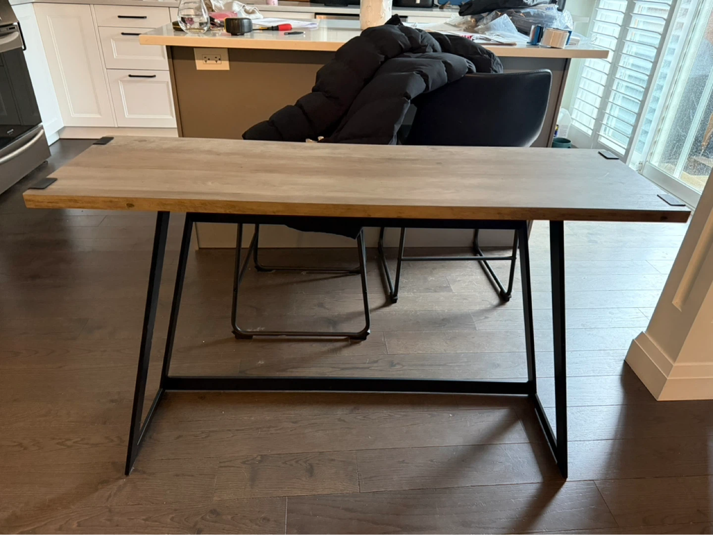 Wood and Metal Entry or Side table