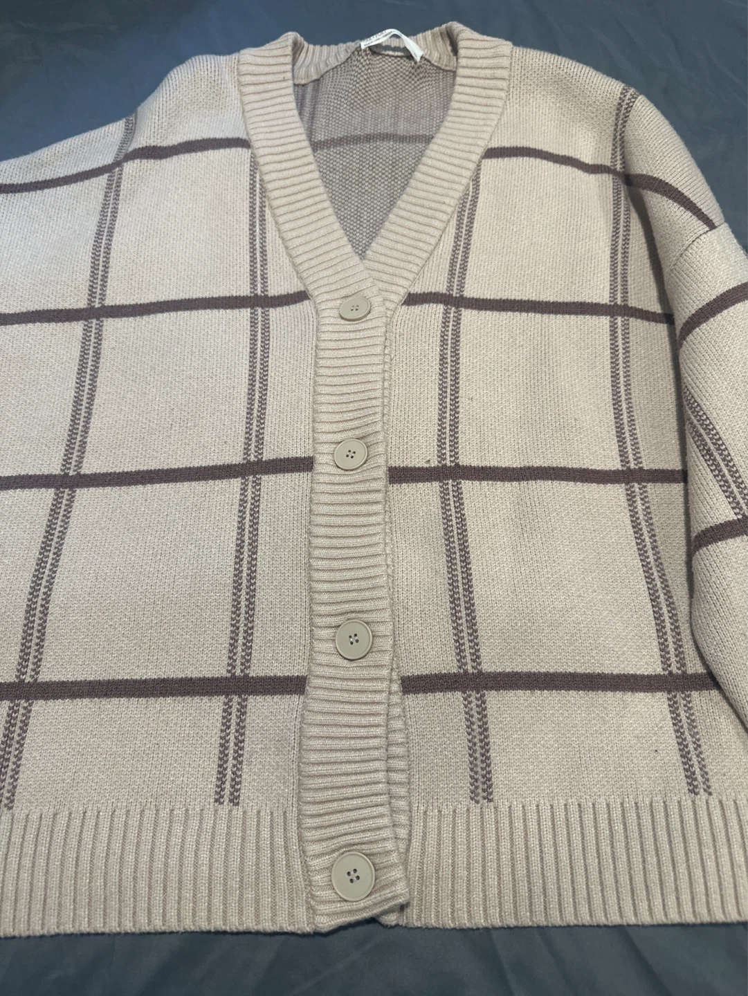 OAK + FORT Plaid Button-Up Cardigan - Size S - photo 2