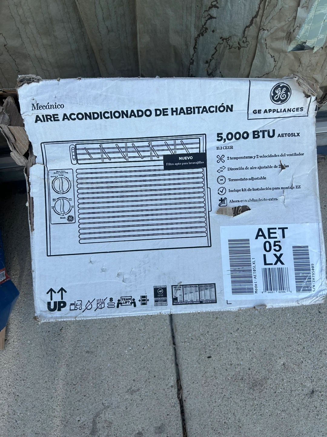 GE Appliances 5,000 BTU Window Air Conditioner AET05LX