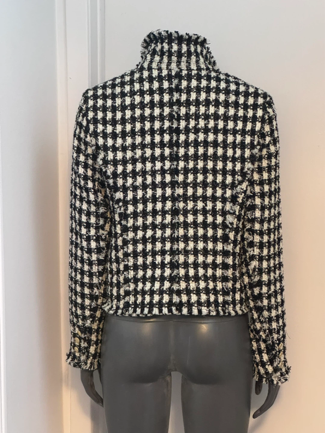 House of Harlow 1960 Black & White Tweed Jacket Size M - photo 2