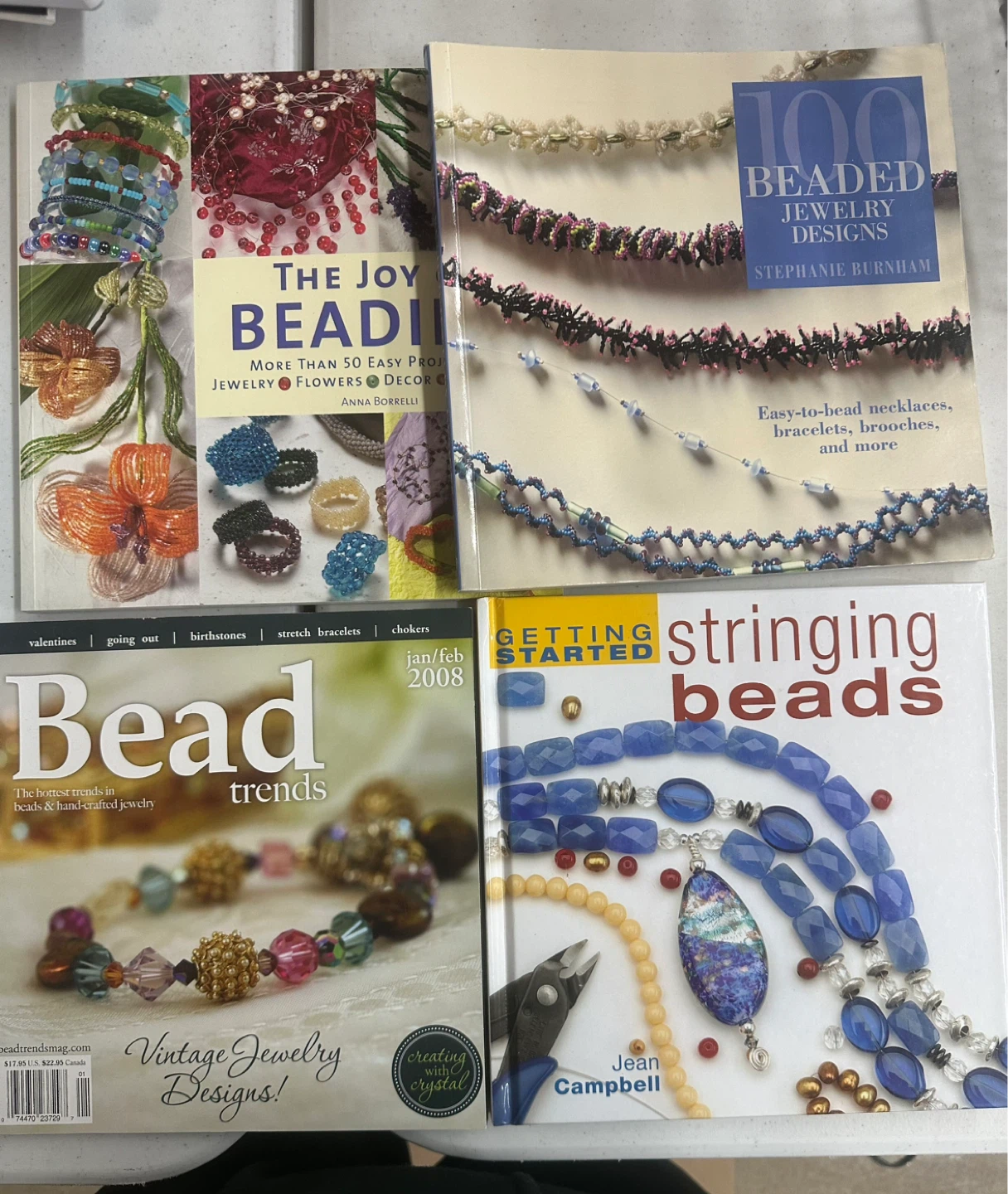 Lot of 4 Beading & Jewelry Making Books