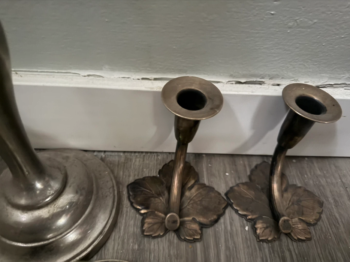 Mixed Lot of Metal Candlesticks and Vases - photo 5