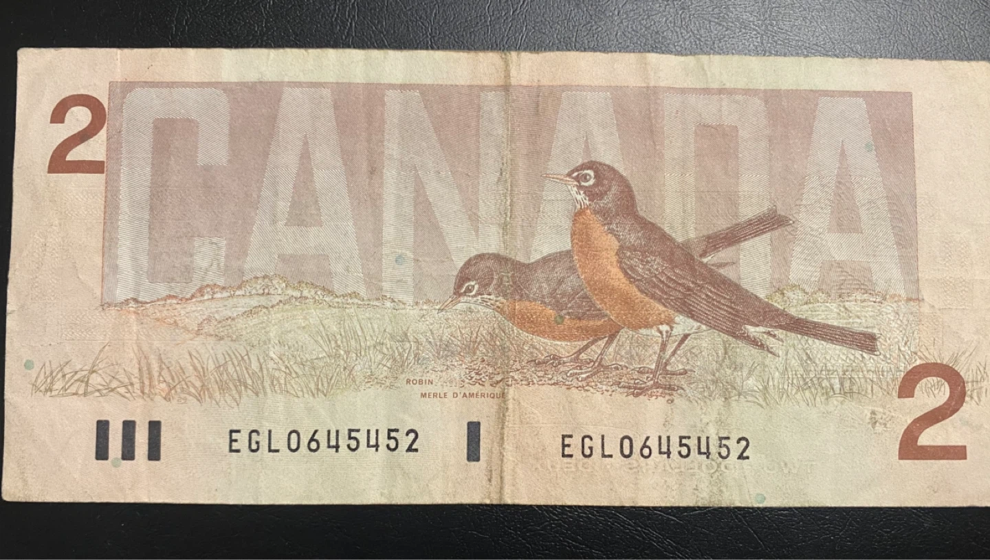 Canada 1986 $2 Two Dollar Bill Banknote - photo 2