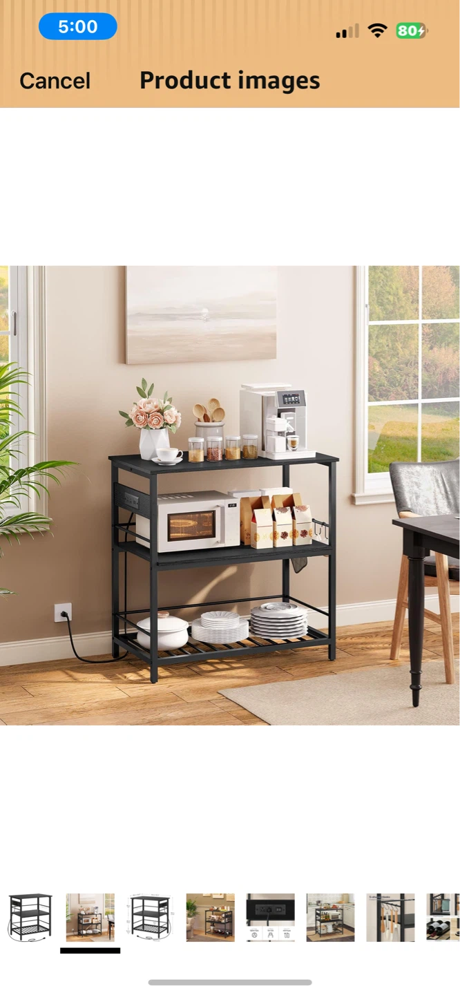 New 3-Tier Kitchen Island w/ Storage & Power Outlet - photo 2