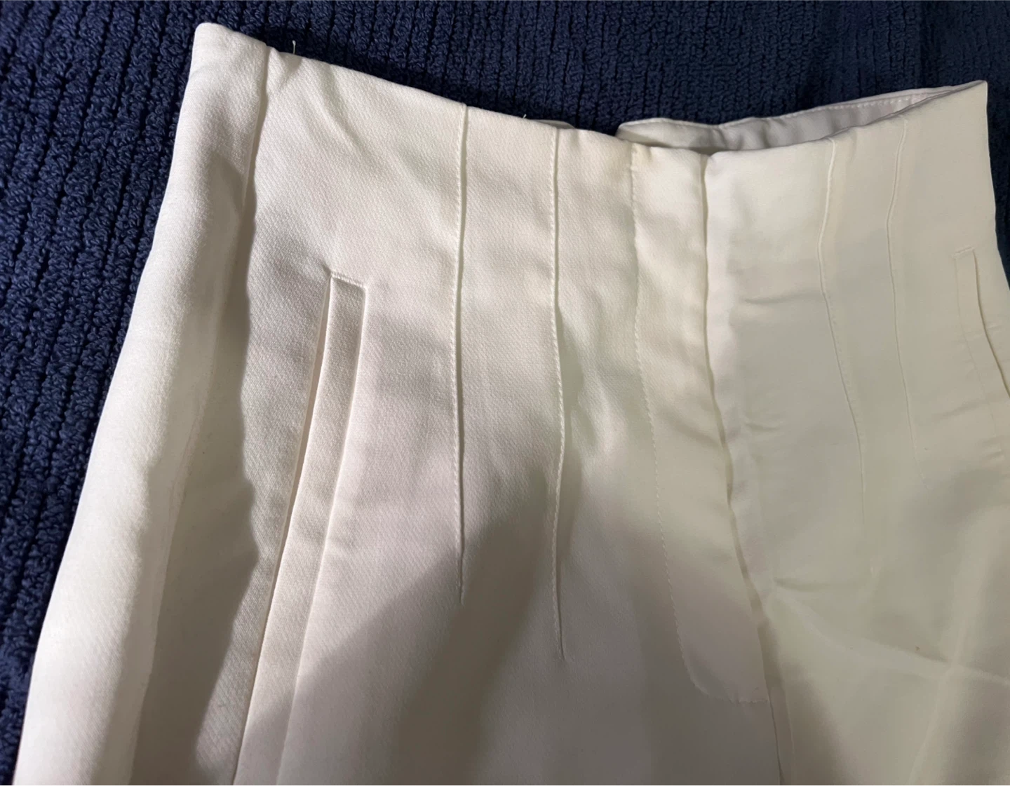 ZARA White High-Waisted Trousers Size M - photo 5
