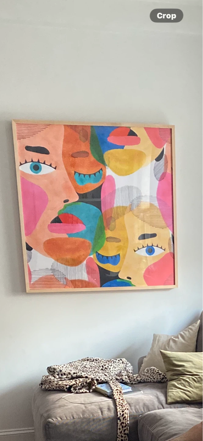 Colorful Abstract Faces Framed Art Print