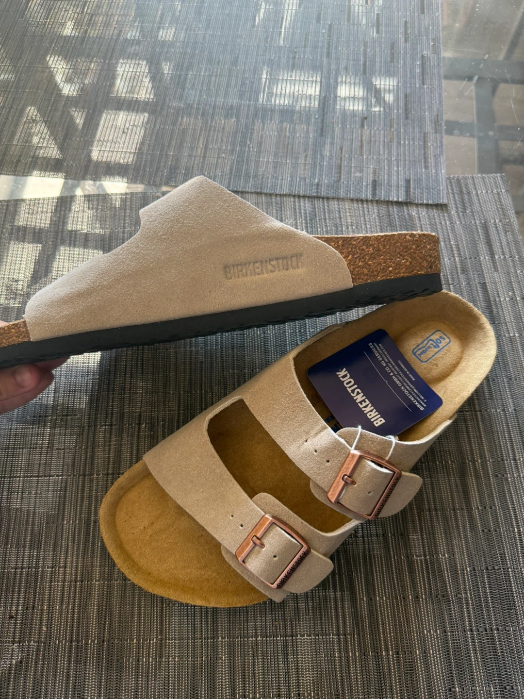 Birkenstock Arizona light tan size 38