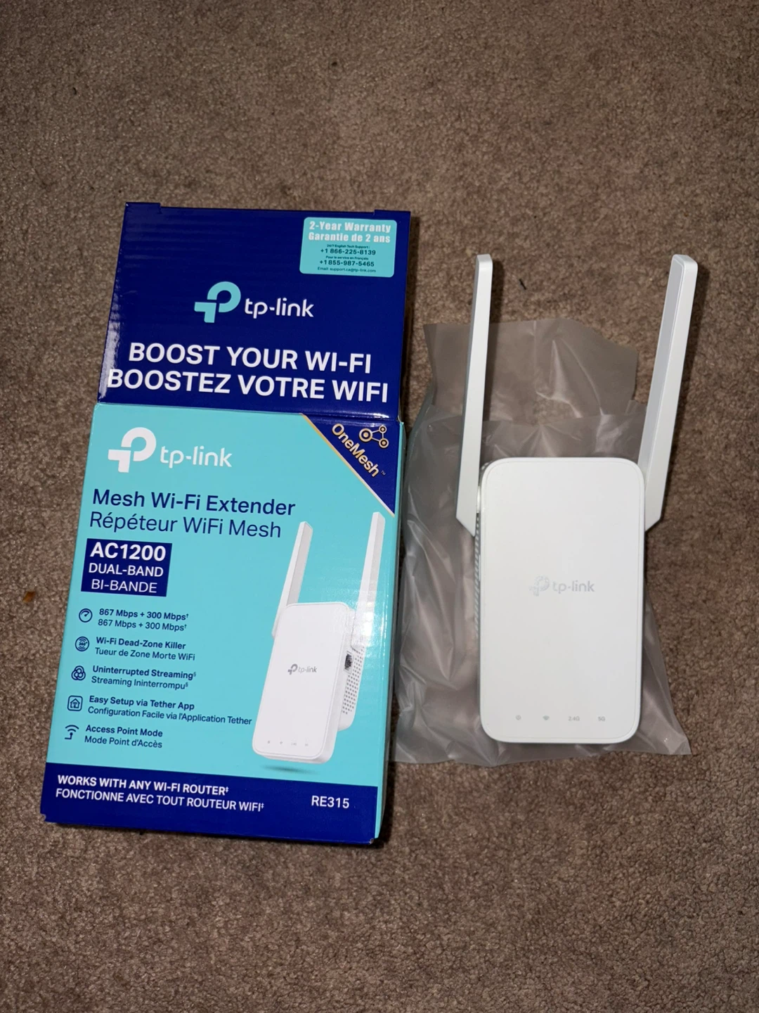 TP-Link AC1200 Mesh Wi-Fi Extender RE315