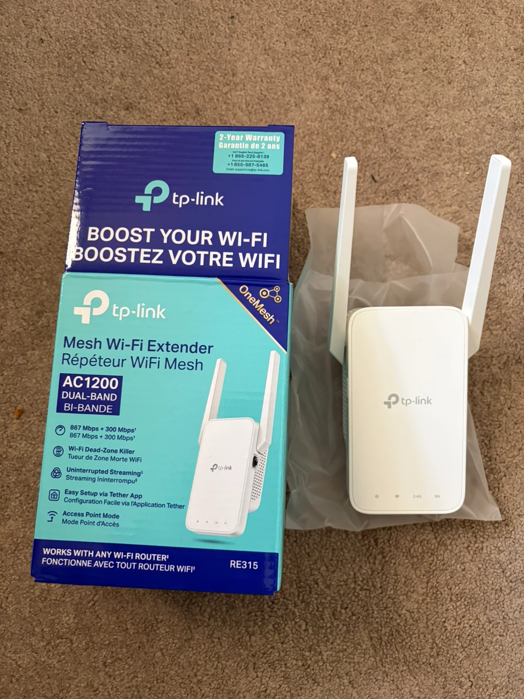 TP-Link AC1200 Mesh Wi-Fi Extender RE315 - photo 2