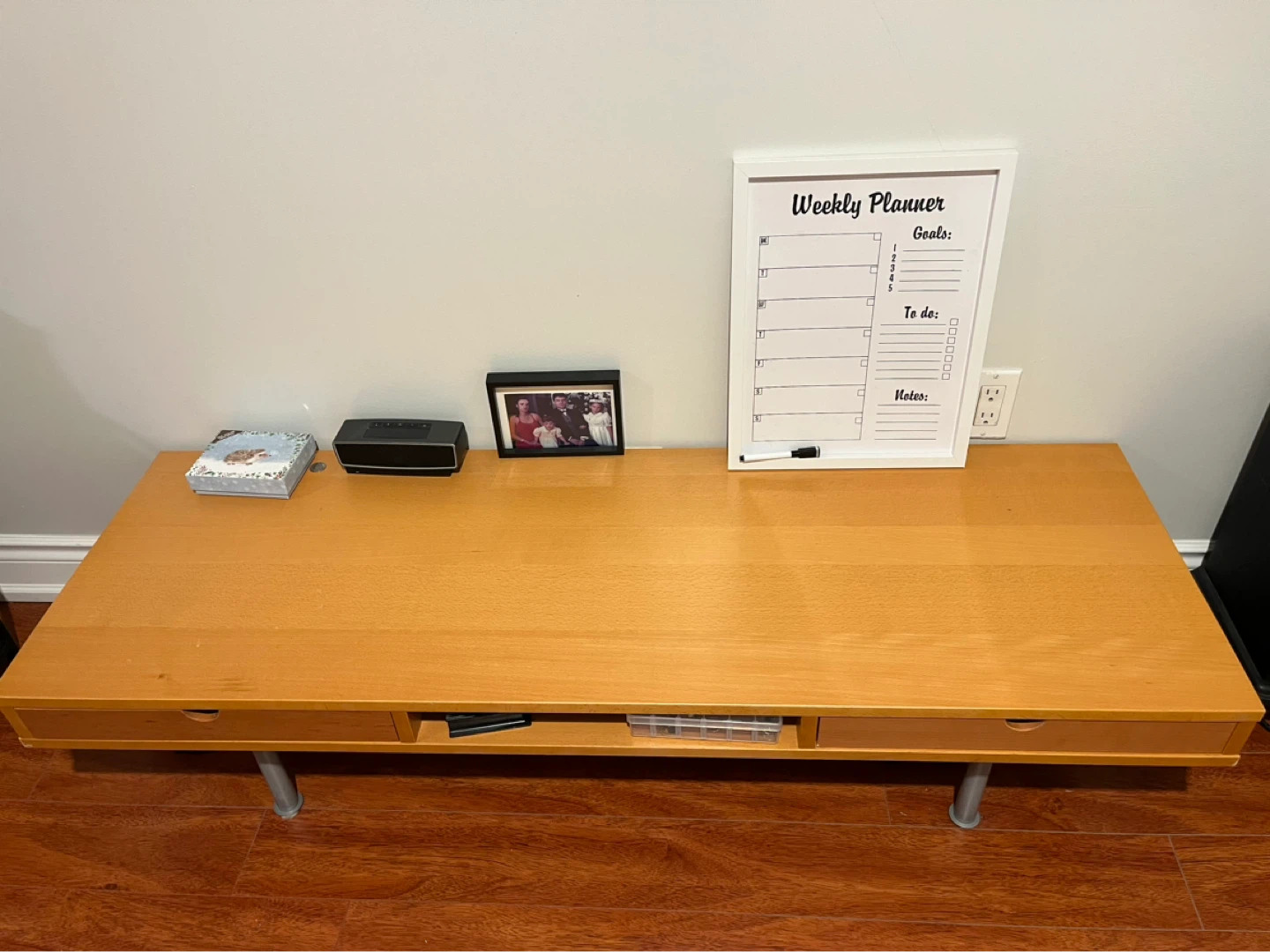 Wooden Table with Storage