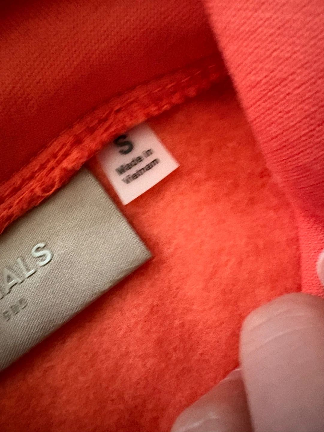 Fear of God Essentials Hoodie - Coral - Size S - photo 4