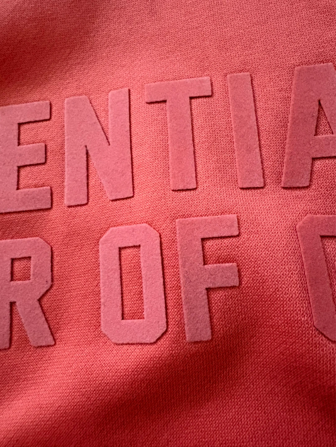 Fear of God Essentials Hoodie - Coral - Size S - photo 2