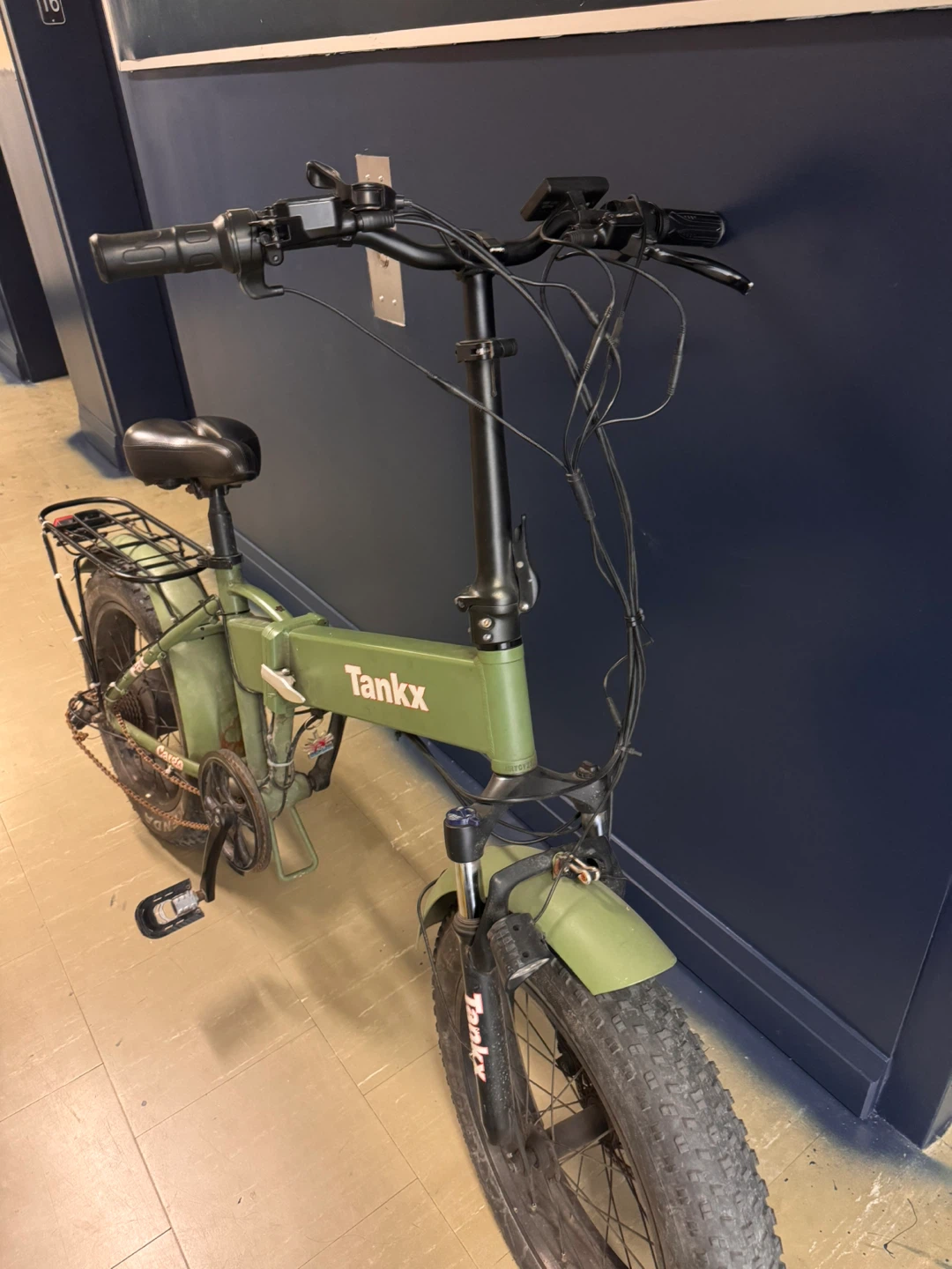 Tankx Foldable Fat Tire Electric Bike - Green
